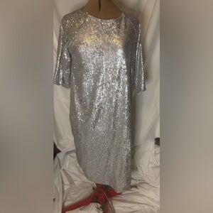 Madeline Silver Sequin Dress